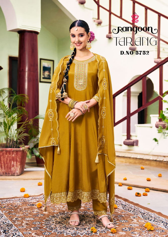 Tarang By Rangoon Chinon Silk Readymade Suits Wholesalers In Delhi